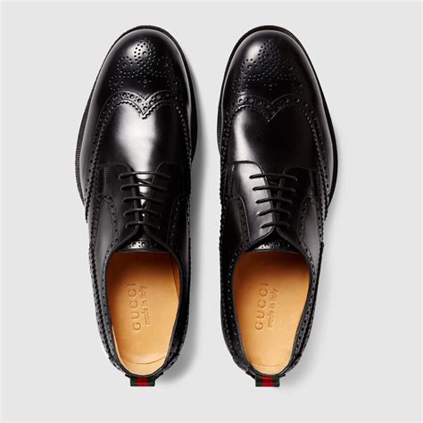 mens black gucci dress shoes|Gucci men's lace up shoes.